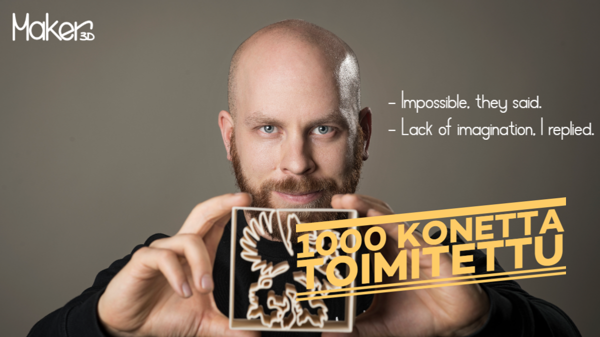 1000 konetta toimitettu